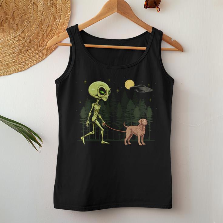 Lustiges Ww-Alien Walking Ufo Hund Mama Papa Tank Top Frauen Lustige Geschenke