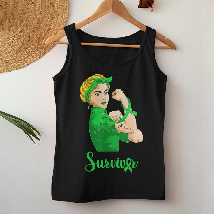 Lymphoma Green Cancer Rosie The Riveter Survivor Women Tank Top Unique Gifts