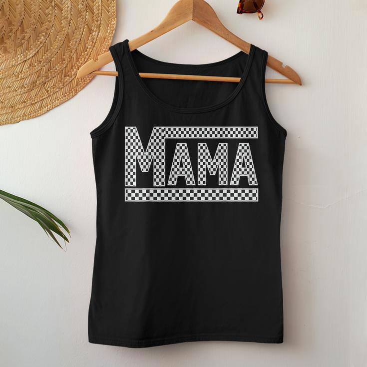 Mama Checkered Mother Mom Racing Pit Crew Women Tank Top Unique Gifts
