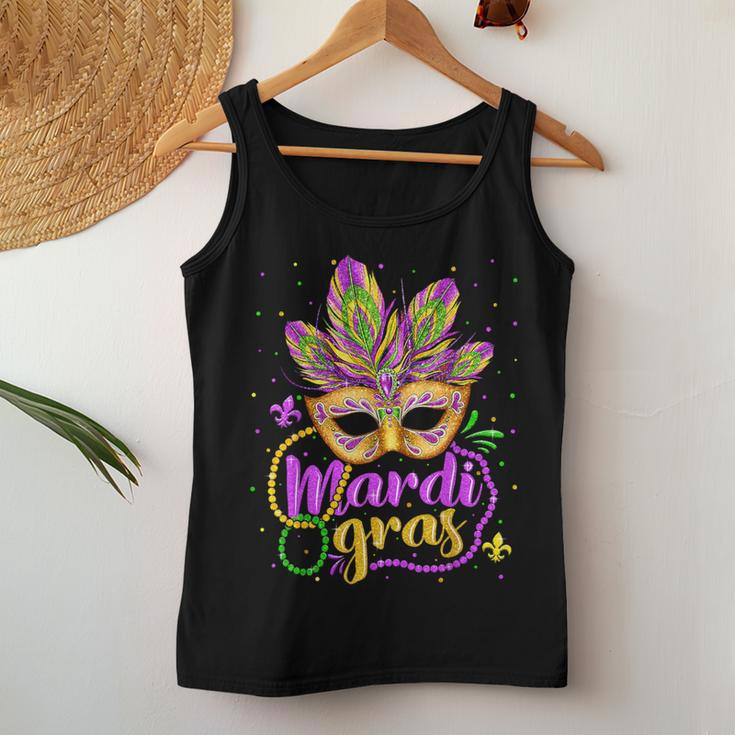 Mardi Gras 2024 Girls Mask Beads New Orleans Party Women Tank Top Unique Gifts