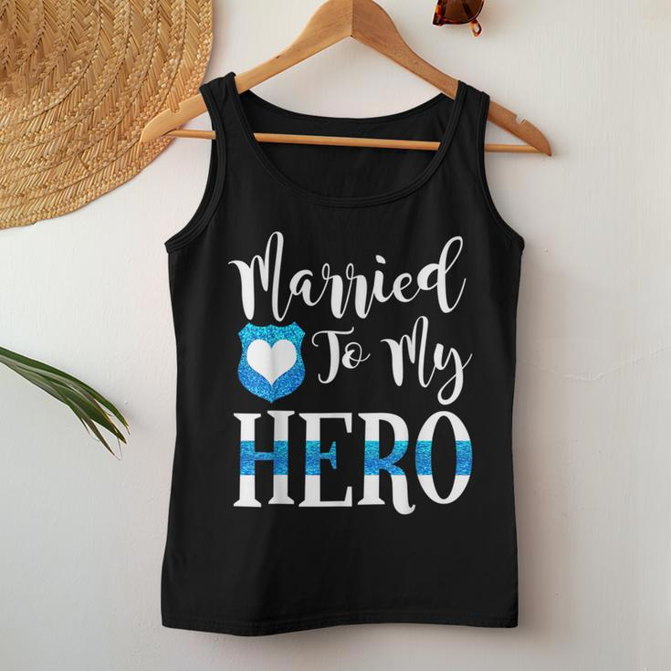 Married To My Hero Cute Police Officer Wife Women Tank Top Unique Gifts