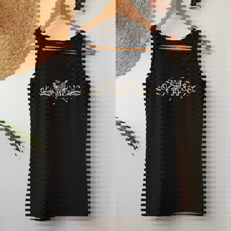Marrón Mariposa Tatuaje Fairycore Oscuro Grunge Y2k Estética Cuello Camiseta sin mangas para mujer Regalos divertidos