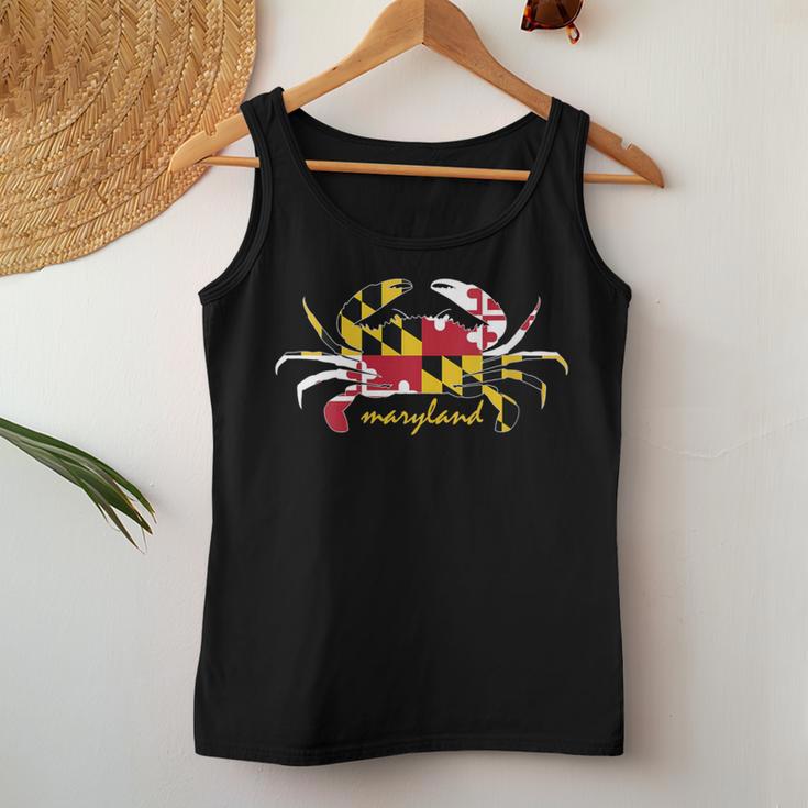 Maryland Crab Cute State Pride Flag Women Tank Top Unique Gifts