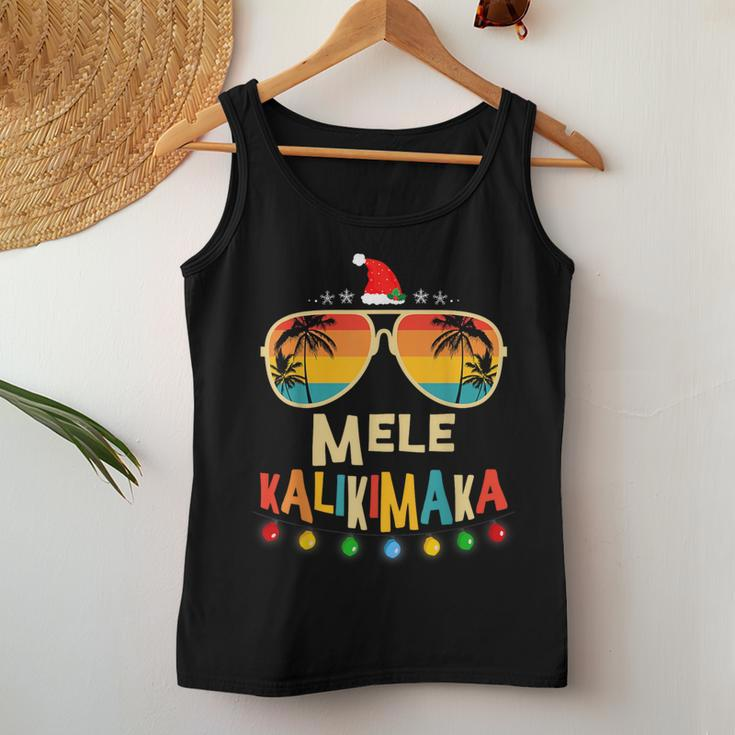 Mele Kalikimaka Christmas Hawaiian Apparel Santa Men Women Tank Top Funny Gifts
