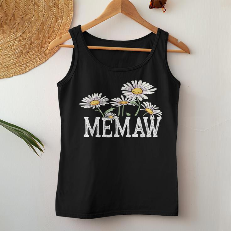 Memaw Floral Chamomile Mother's Day Memaw Women Tank Top Unique Gifts