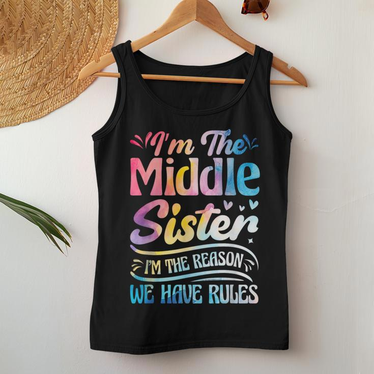 Middle Sister I'm The Reason We Have Rules Matching Women Tank Top Unique Gifts