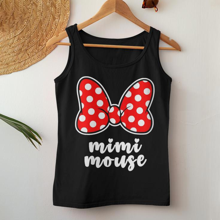 Mimi Mouse Family Vacation Bow Women Tank Top Unique Gifts