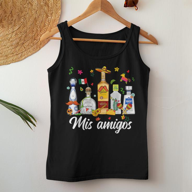 Mis Amigos Margarita Tequila Cocktail Cinco De Mayo Drinking Women Tank Top Funny Gifts