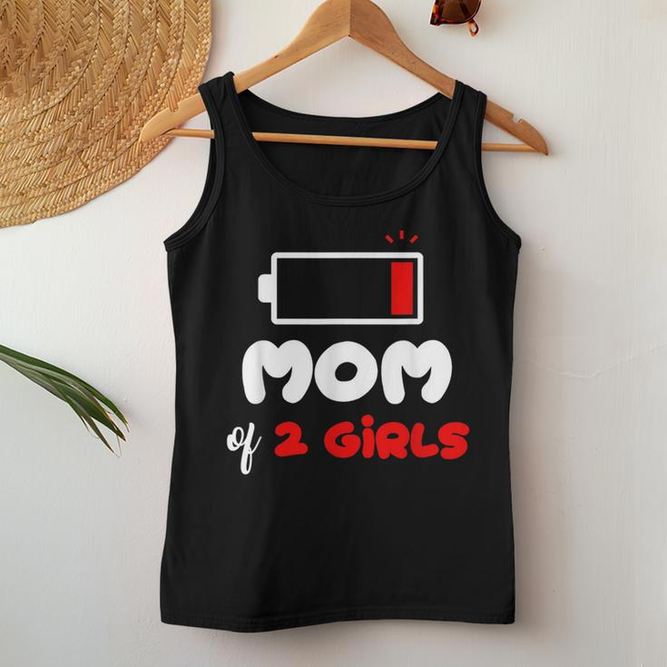 Mom Of 2 Girls 2 Daughters Mommy Of Two Girls Mother Women Tank Top Unique Gifts