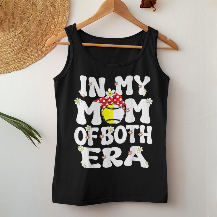 In My Mom Of Both Era Retro Baseball Softball Mom Mother Day Women Tank Top Unique Gifts