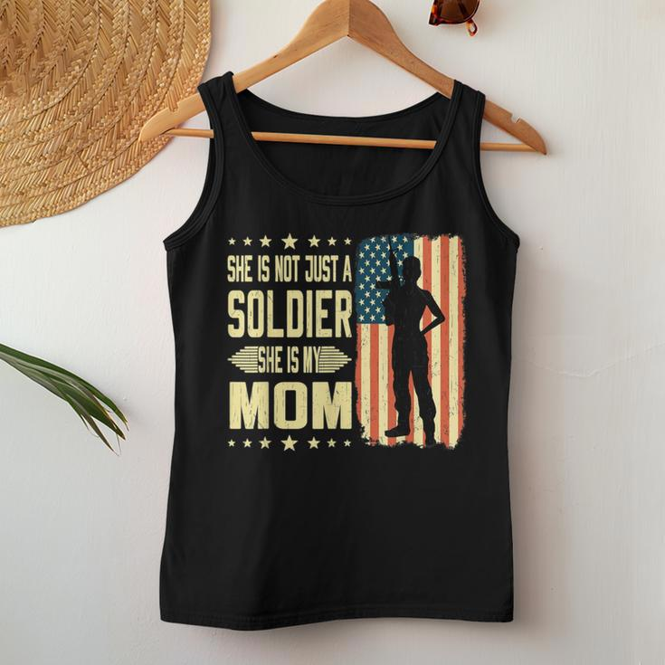 My Mom Is A Soldier Hero Proud Army Daughter Son Military Women Tank Top Unique Gifts