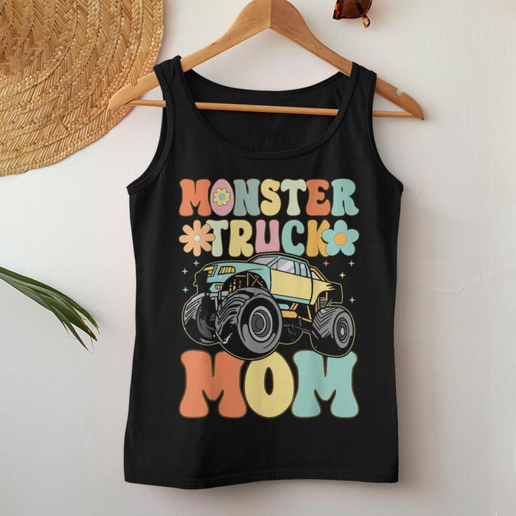 Monster Truck Mom Groovy Truck Lover Mom Female Women Tank Top Funny Gifts