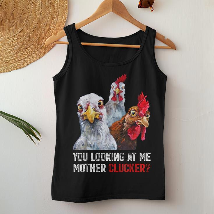 Mother Clucker Hen Humor Chicken For Chicken Lovers Women Tank Top Unique Gifts