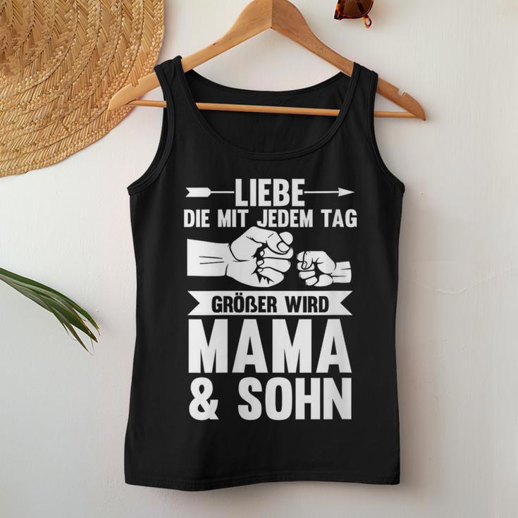 Mutter Muttertag Mama Und Sohn Mit-Ausschnitt Tank Top Frauen Lustige Geschenke