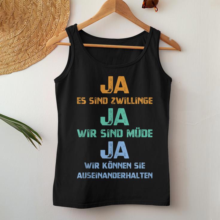 Mutteron Zwillingen Mama Papaon Zwillingen Zwillingsmama Tank Top Frauen Lustige Geschenke