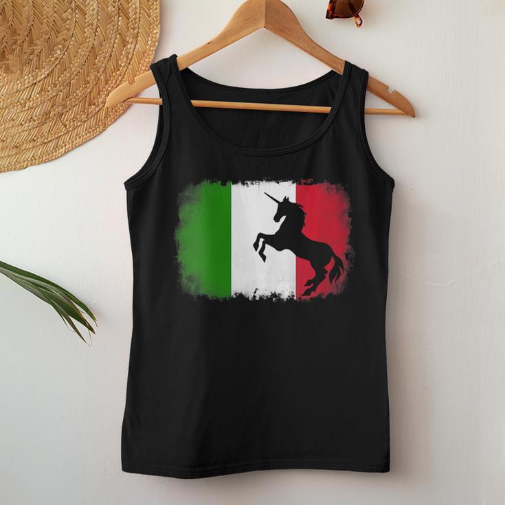 Mythical Unicorn Vintage Italy Italian Flag Horse Lover Women Tank Top Unique Gifts