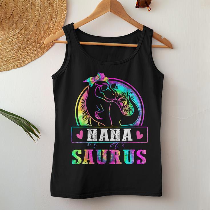 Nanasaurus Dinosaur Nana Saurus Family Matching Tie Dye Women Tank Top Unique Gifts