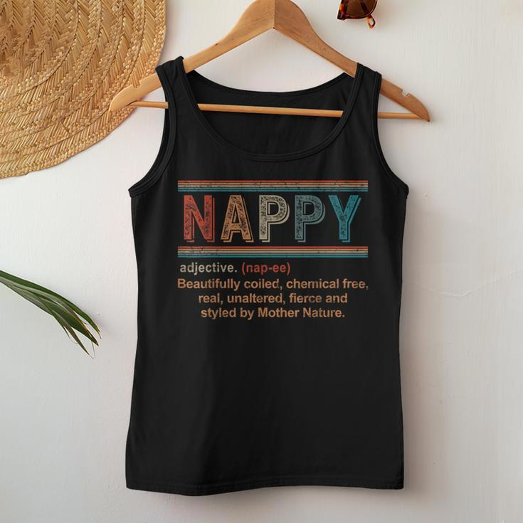 Nappy Definition Pro Black Girl Magic Natural Curly Hair Women Tank Top Unique Gifts
