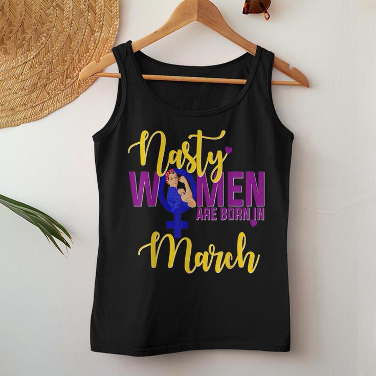 Nasty Are Born In March Birthday Rosie Resist Women Tank Top Unique Gifts