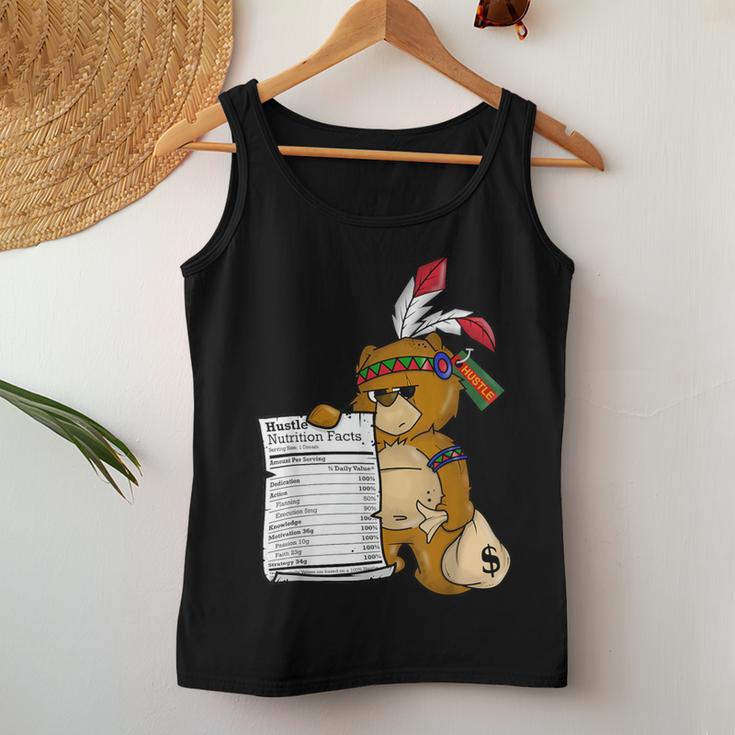 Native American Bear Teacher Hustle Nutritional Facts Women Tank Top Unique Gifts