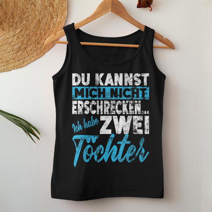 Nicht Erfrcken Papa Mama Ich Habe Zwei 2 Töchter Girls' Tank Top Frauen Lustige Geschenke