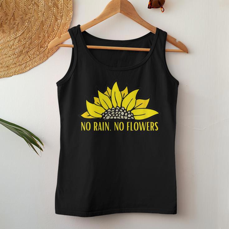 No Rain No Flowers Sunflower Botanical Flower Women Tank Top Unique Gifts