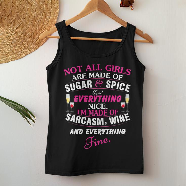 Not All Girls Are Made Of Sugar And Spice Women's Women Tank Top Unique Gifts