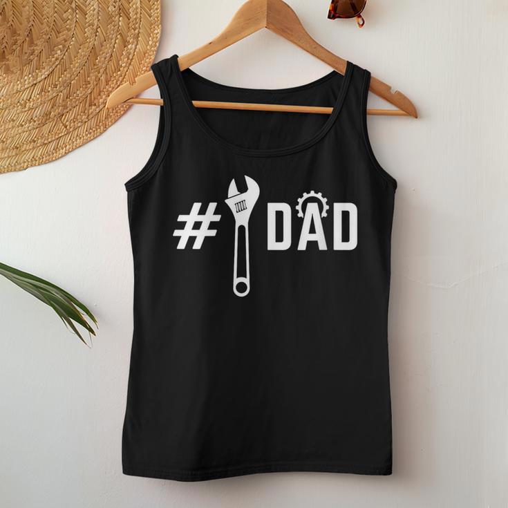 Number One Mechanic Dad Father's Day Mechanical Dad Women Tank Top Unique Gifts