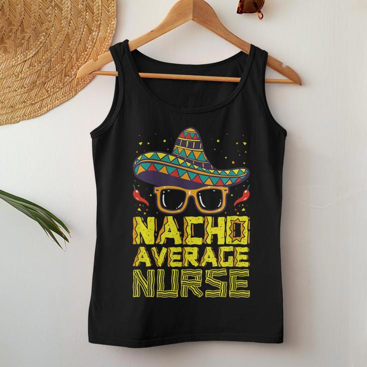 Nursing Appreciation Humor Meme Nacho Average Nurse Women Tank Top Unique Gifts