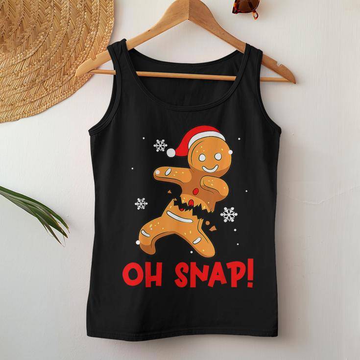 Oh Snap Gingerbread Man Merry Christmas Pajama Xmas Boy Girl Women Tank Top Personalized Gifts