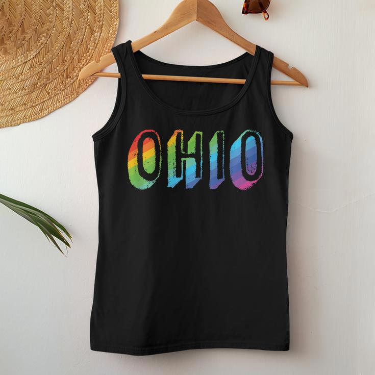 Ohio Lgbtq Pride Rainbow Pride Flag Women Tank Top Unique Gifts
