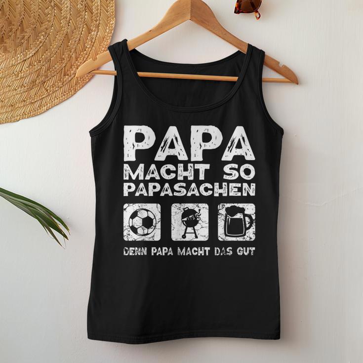 Papa Macht Das Gutater Hobby Football Grilling Beer Slogan Tank Top Frauen Lustige Geschenke