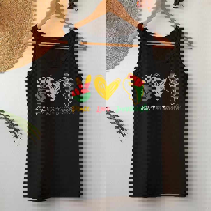 Peace Love Junenth Black Pride Freedom 4Th Of July Womens Women Tank Top Personalized Gifts