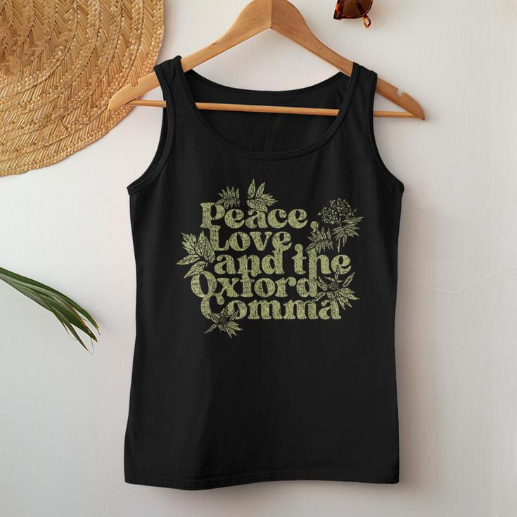 Peace Love And The Oxford Comma Women Women Tank Top Unique Gifts