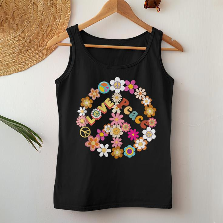 Peace Sign Love 60 S 70 S Hippie Outfits For Women Women Tank Top Unique Gifts