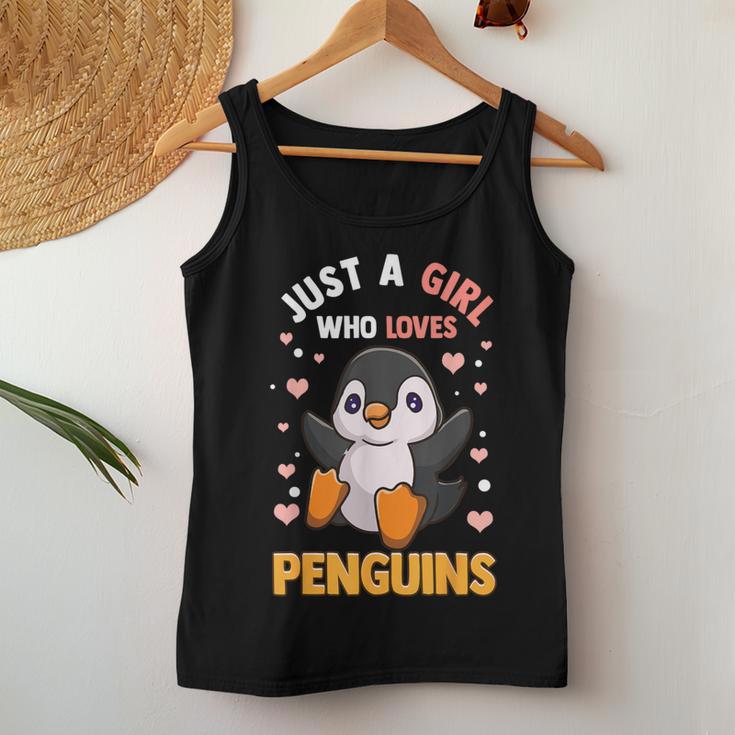 Penguin For Girls Just A Girl Who Loves Penguins Women Tank Top Unique Gifts