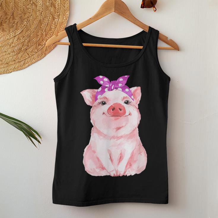 Pig With Bandana For Girl And Women Women Tank Top Unique Gifts