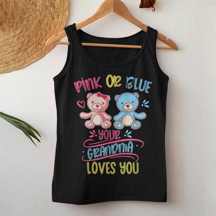 Pink Or Blue Deine Oma Liebt Dich Party Gender Reveal Tank Top Frauen Lustige Geschenke