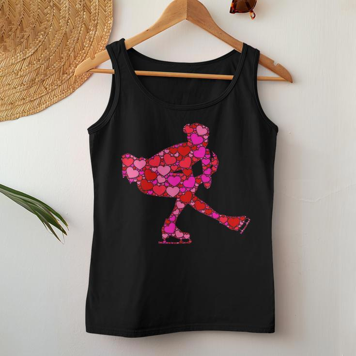 Pink Red Heart Valentines Day Girls Figure Skating Women Tank Top Unique Gifts