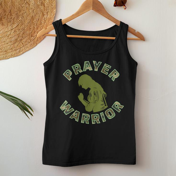 Prayer Warrior Camo Faith God As Silhouette Women Tank Top Funny Gifts