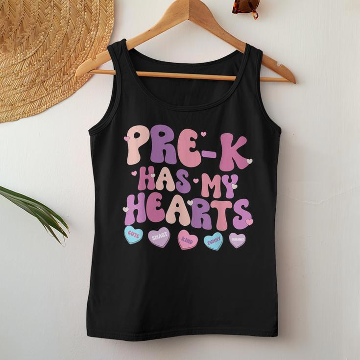 Pre-K Has My Heart Valentines Day Teacher Student Women Tank Top Funny Gifts