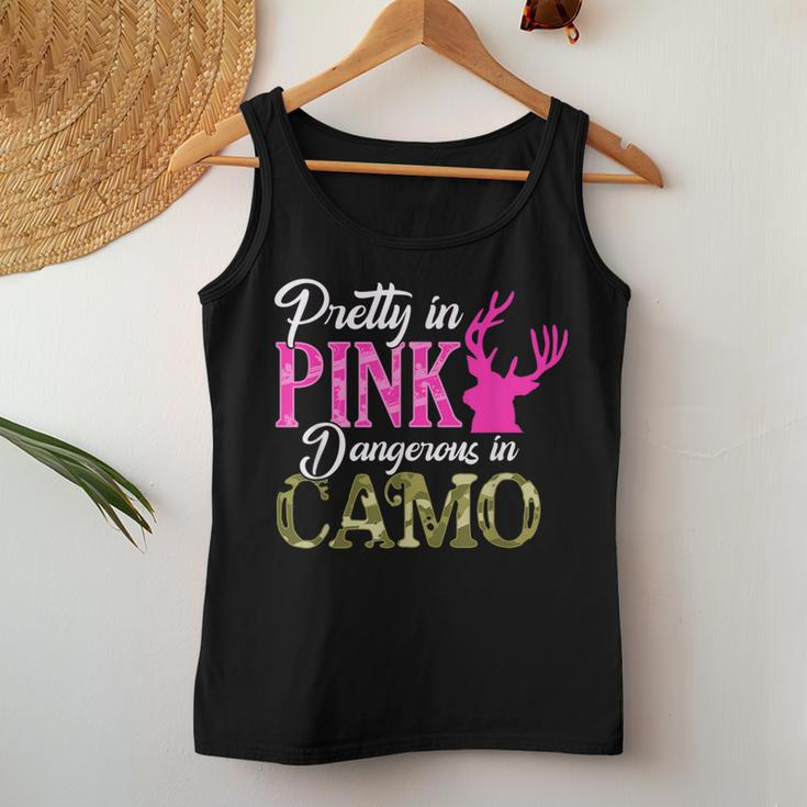 Pretty In Pink Dangerous In Camo Hunter Girl Women Tank Top Unique Gifts