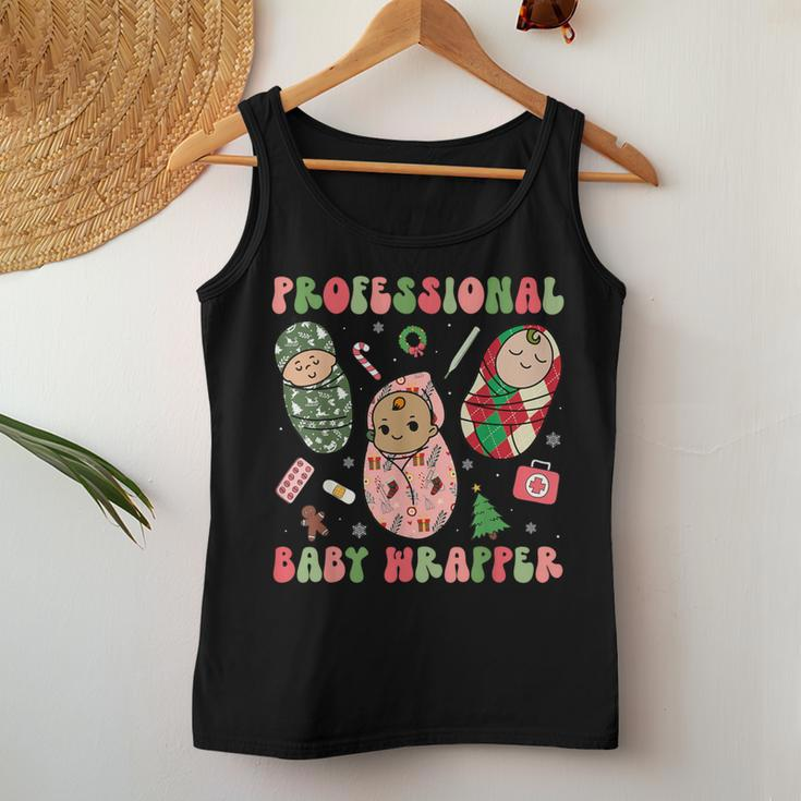 Professional Baby Wrapper Labor Delivery Nurse Christmas Pjs Women Tank Top Unique Gifts