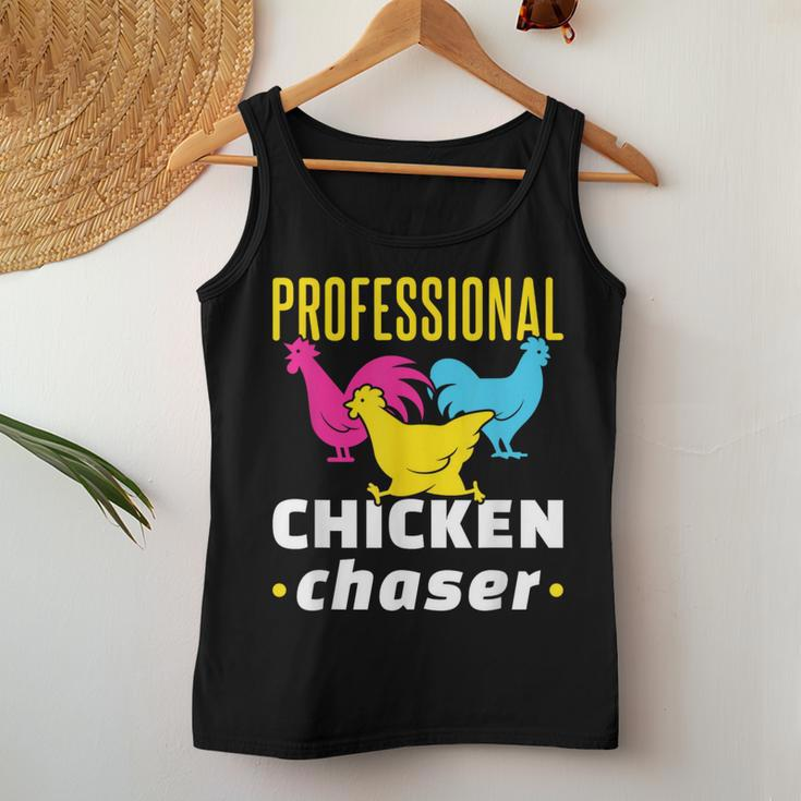 Professional Chicken Chaser Chickens Farming Farm Women Tank Top Unique Gifts