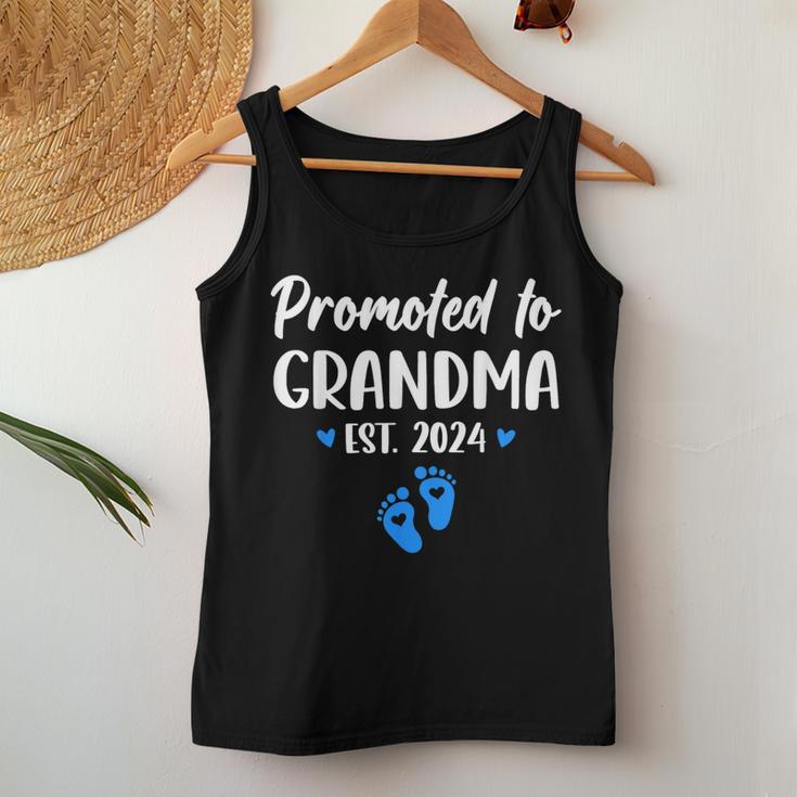 Promoted To Grandma Est 2024 New Grandma Grandmother Boy Women Tank Top Unique Gifts