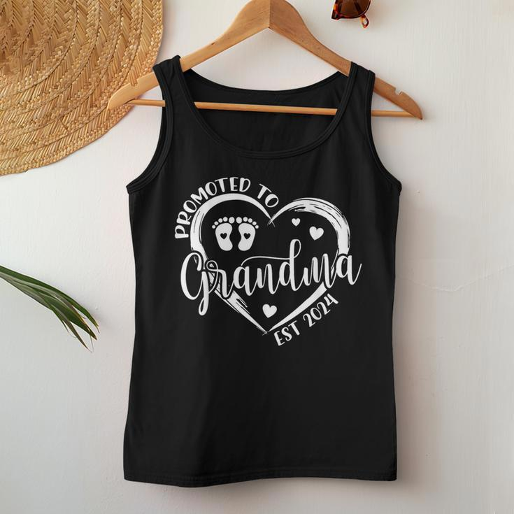 Promoted To Grandma Est 2024 New Grandma Grandmother Women Tank Top Unique Gifts
