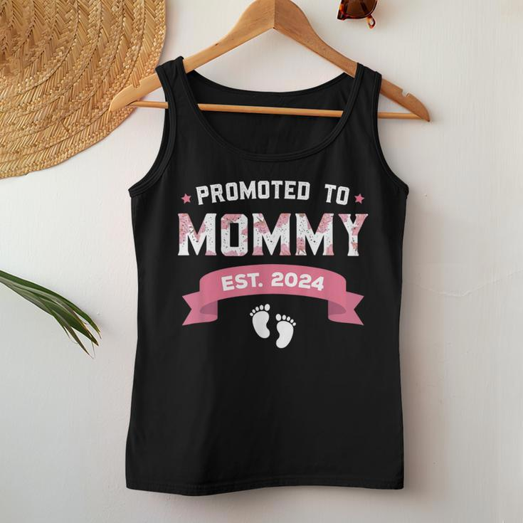 Promoted To Mommy Est 2024 New Mom First Mommy Women Tank Top Unique Gifts