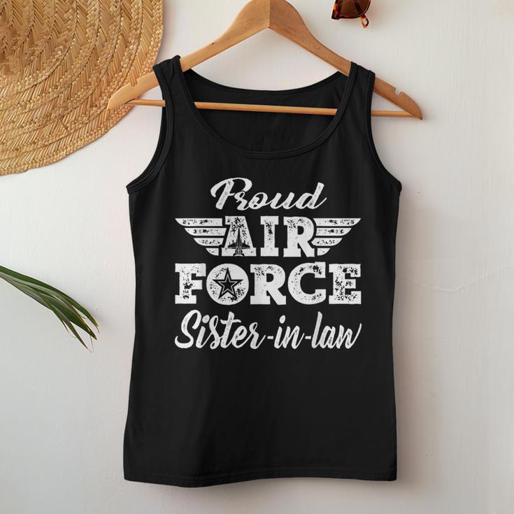 Proud Air Force Sister-In-Law Military Family Sibling Women Tank Top Unique Gifts