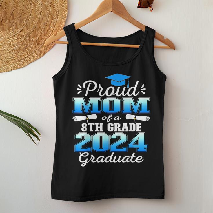 Proud Mom Of 2024 8Th Grade Graduate Family Middle School Women Tank Top Unique Gifts