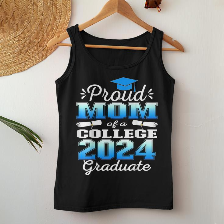 Proud Mom Of 2024 College Graduate Family 24 Graduation Women Tank Top Funny Gifts